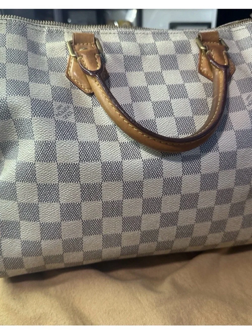 Authentic Louis Vuitton Damier Azur Speedy 30 White